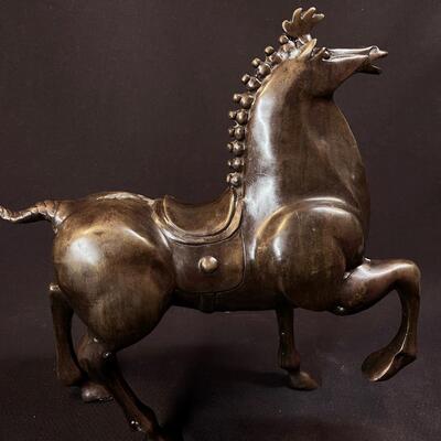 Bronze Chinese Tang-Style Horse Sculpture