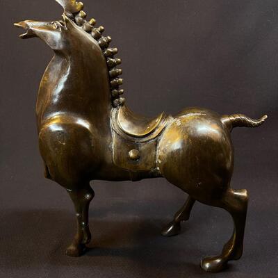 Bronze Chinese Tang-Style Horse Sculpture