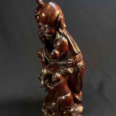 Fnely carved Shou Lao Chinese Lohan Figure