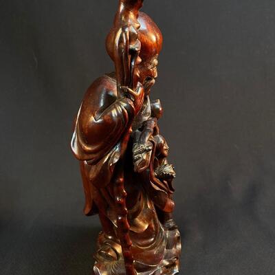 Fnely carved Shou Lao Chinese Lohan Figure