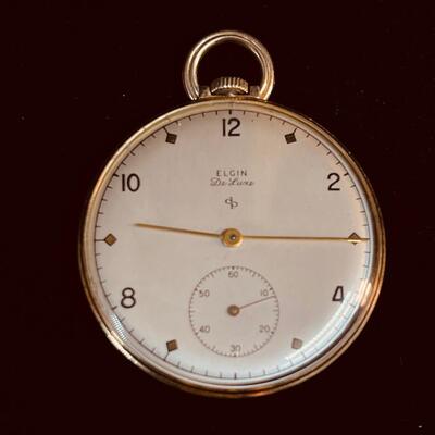 Vintage ELGIN DELUXE Pocket Watch 17 Jewel Model 5