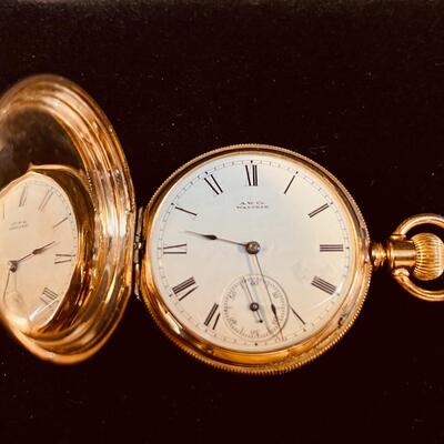 Antique AW Waltham Pocket Watch Working
