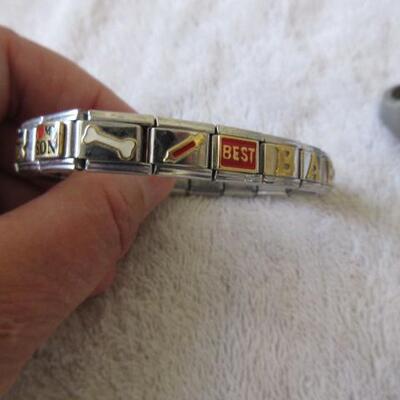 Sterling Earrings and Bracelet, D'Lino Charm Bracelet