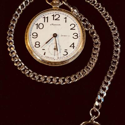 Vintage Russian Caenaho B CCCP Pocket Watch