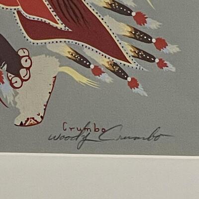 Woody Crumbo Feather Dancer Serigraph signed graphite