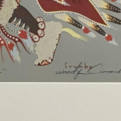 Woody Crumbo Feather Dancer Serigraph signed graphite