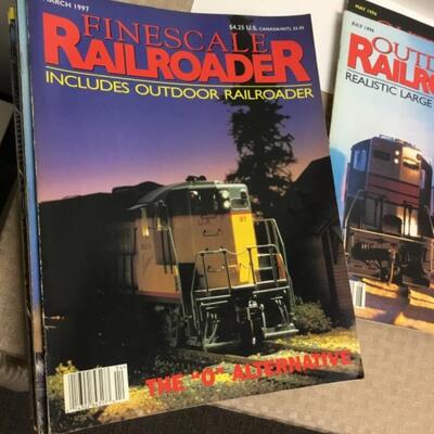 Lot; 4 different model RR magazines Trains Railroad Hobby