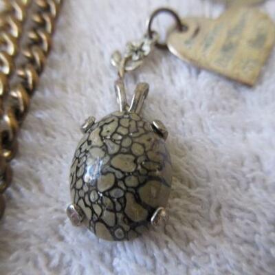 Sterling and Dendrite Agate Pendant, Pendants, Pins, Necklace