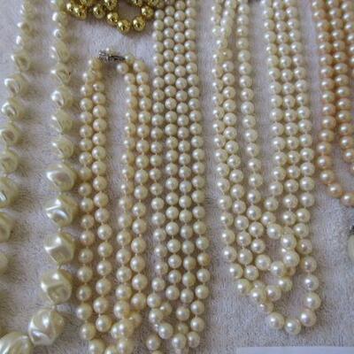 Vintage Imitation Pearl Necklaces