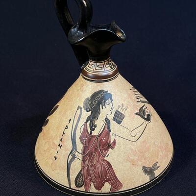 Contemporary Archaic Greek-Style Clay Bottle