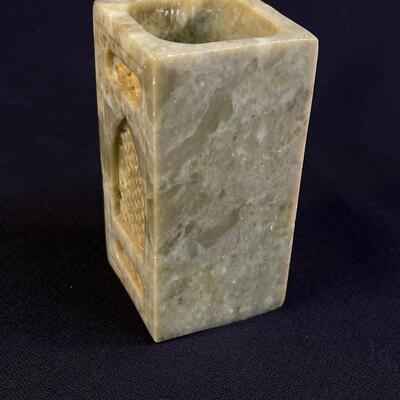 Vintage Soapstone Censer or Pencil Stand