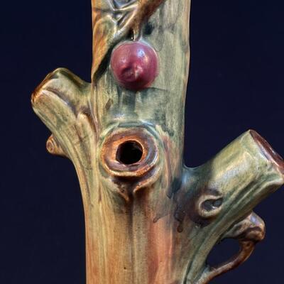 Weller Pottery Apple Tree Bud Vase - beautiful glazes