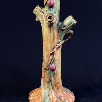Weller Pottery Apple Tree Bud Vase - beautiful glazes