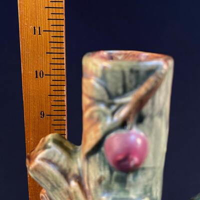 Weller Pottery Apple Tree Bud Vase - beautiful glazes