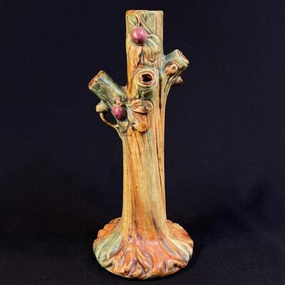 Weller Pottery Apple Tree Bud Vase - beautiful glazes