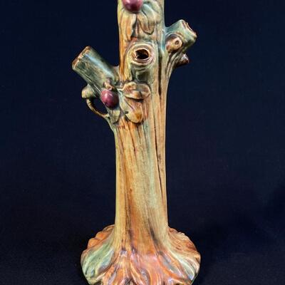 Weller Pottery Apple Tree Bud Vase - beautiful glazes