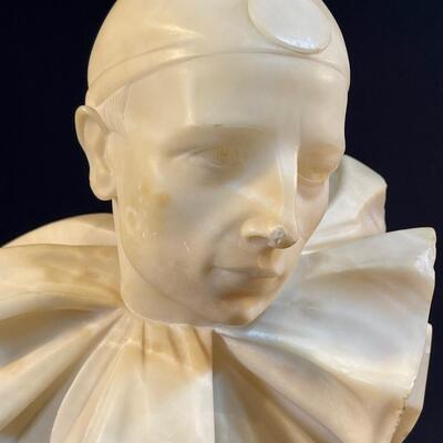 Rare Pierrot Hand-Carved Bust possibly by Trafeli Febo