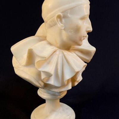 Rare Pierrot Hand-Carved Bust possibly by Trafeli Febo