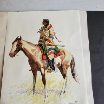 Limited available  by Frederic Remington's Buckskins only 6 of the Original prints were available for this Auction.