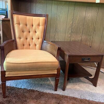 MCM Fairfield chair and Mersman side table