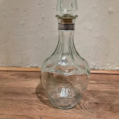 Vintage JACK DANIELS OLD No7 Whiskey Empty Glass Decanter Bottle w/Stopper 1.75L