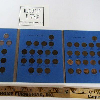 Partially Full Canadian Penny Coin Book, 1920-1972, Circulated VG-F