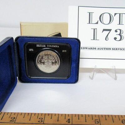 Canadian British Columbia 1871-1971 Dollar Coin, Proof Like, In Original Packaging