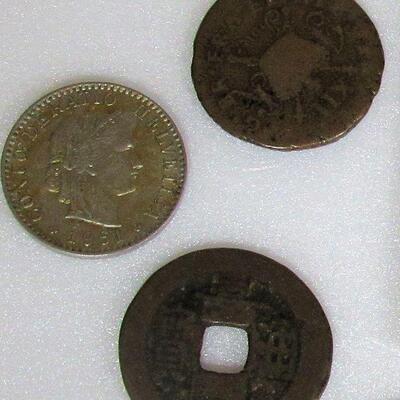 Lot of Old foreign Coins, Canadian Large Cent, 1861 Britt Penny, Switzerland 1961, More