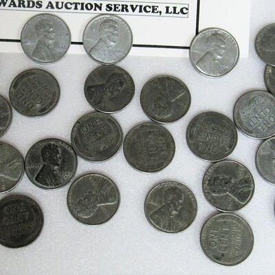 Lot of 26 Mixed P,D,S Steel Pennies Circulated Some Very Nice