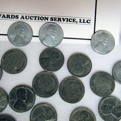 Lot of 26 Mixed P,D,S Steel Pennies Circulated Some Very Nice