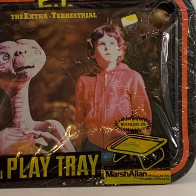 Lot 97: Vintage ET Collectibles, New TV/Bed/Play Tray, Glasses & More