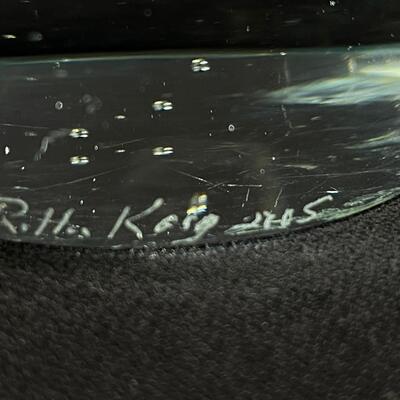 Jellyfish Studio Art Glass Sculpture signed Rollin Karg
