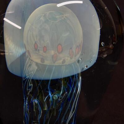 Jellyfish Studio Art Glass Sculpture signed Rollin Karg