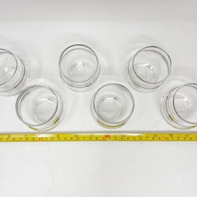 VINTAGE BRANDY SNIFTER AND 6 GLASSES