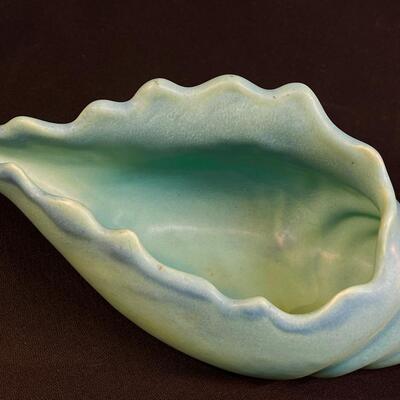 Conch Shell form Van Briggle Vase Ming Turquoise