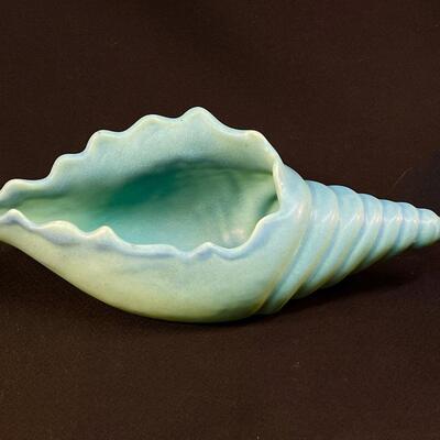 Conch Shell form Van Briggle Vase Ming Turquoise