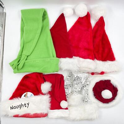CHRISTMAS SANTA & ELF HAT BUNDLE
