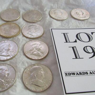 10 (Half Roll) 1961 D Uncirculated Ben Franklin Half Dollars in Original Tube