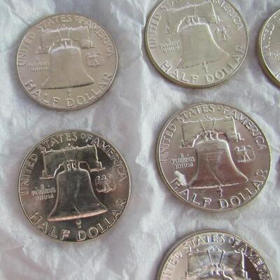 10 (Half Roll) 1961 D Uncirculated Ben Franklin Half Dollars in Original Tube