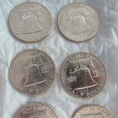 10 (Half Roll) 1961 D Uncirculated Ben Franklin Half Dollars in Original Tube