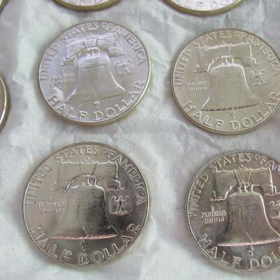 10 (Half Roll) 1961 D Uncirculated Ben Franklin Half Dollars in Original Tube
