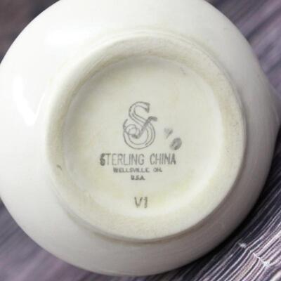 Vintage Sterling China Ceramic Coffee Creamer Pitcher