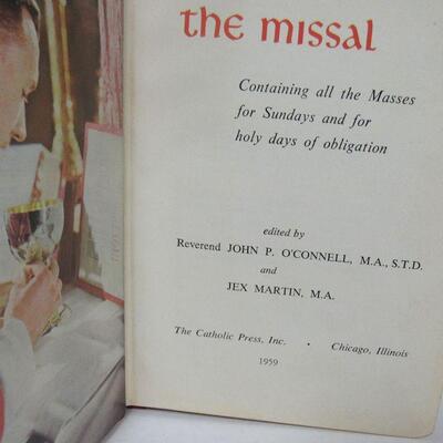 1959 Catholic Priest Copy Missal For All Masses and Days of Obligation, Gold Gilt Edge
