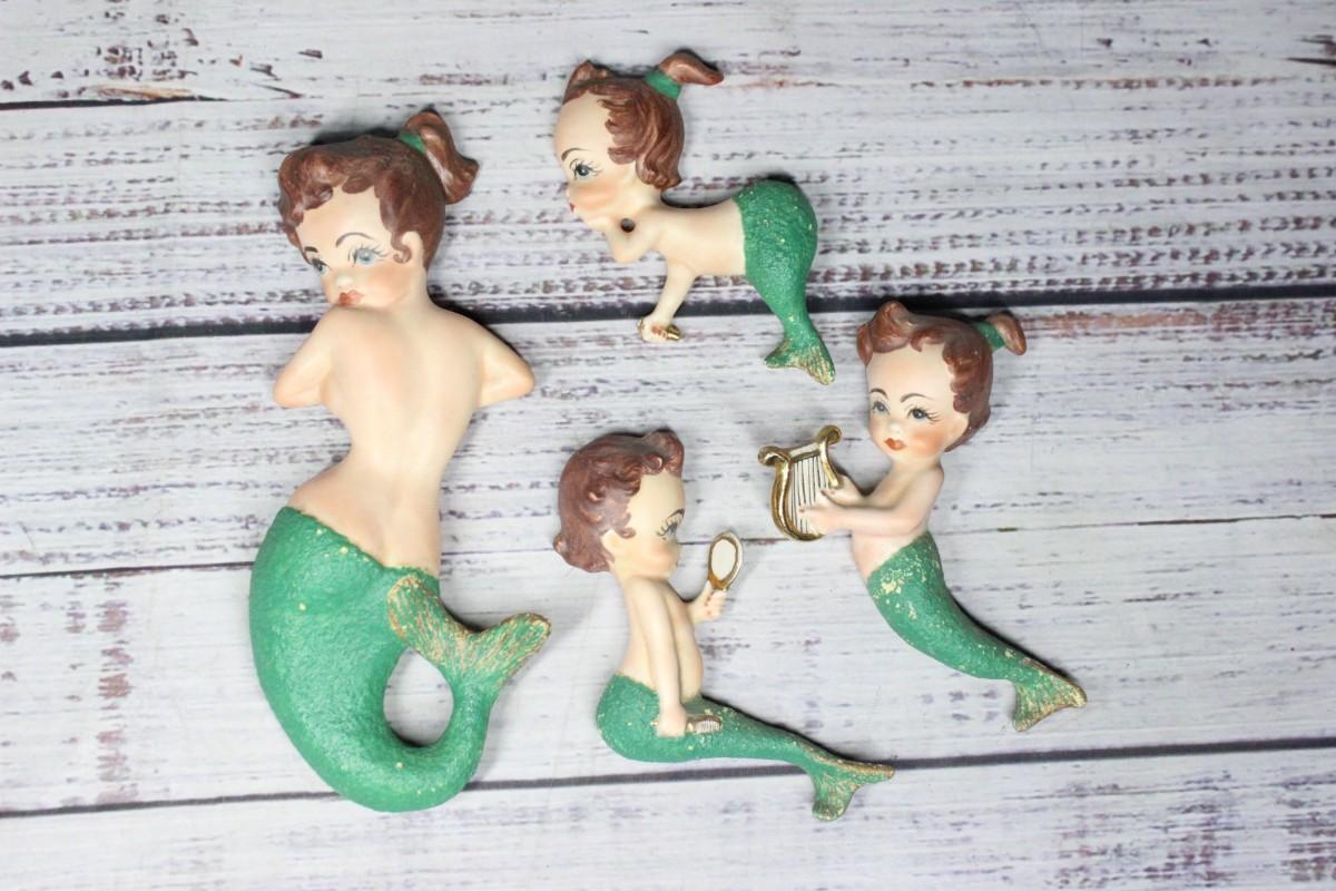 Vintage Lefton Mermaid Wall Decor sold