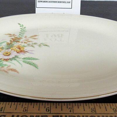 Vintage Edwin Knowles China Floral Platter, 13 1/2"
