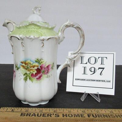 Antique Chocolate Pot With Original Cover