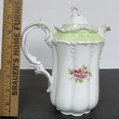 Antique Chocolate Pot With Original Cover