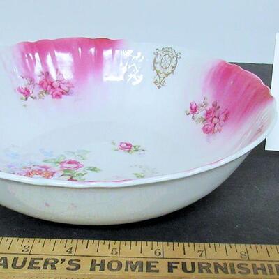 Vintage Floral Bowl, 9 3/4"