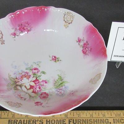 Vintage Floral Bowl, 9 3/4"