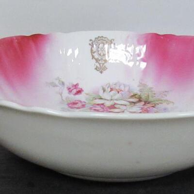 Vintage Floral Bowl, 9 3/4"